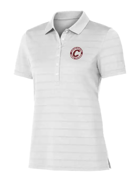 Callaway Womens Bright White Ventilated Polo w/Carlton Electric Logo