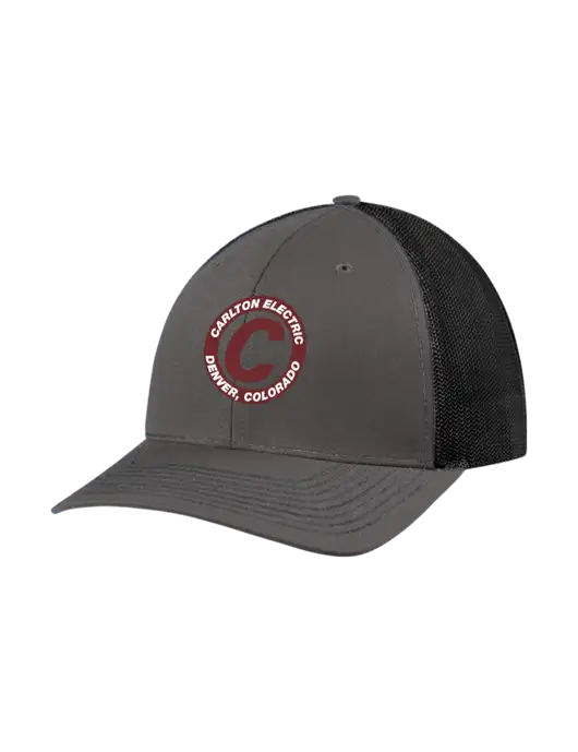 Richardson Adjustable Snapback Original 112 Trucker Cap Dark Grey w/Black Mesh w/Carlton Electric Logo