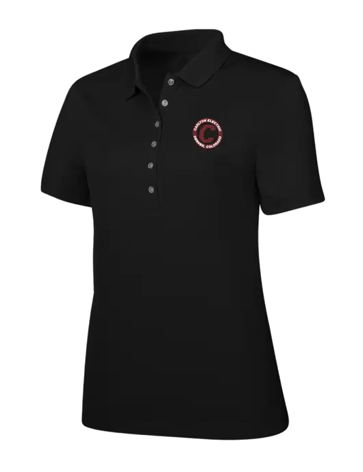 Callaway Womens Ottoman Black Polo w/Carlton Electric Logo