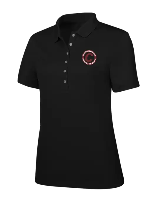 Callaway Womens Ottoman Black Polo w/Carlton Electric Logo
