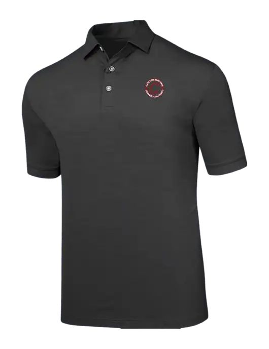 Callaway Black Fashion Tonal Polo w/Carlton Electric Logo