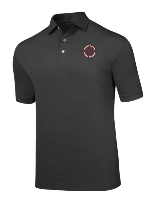 Callaway Black Fashion Tonal Polo w/Carlton Electric Logo