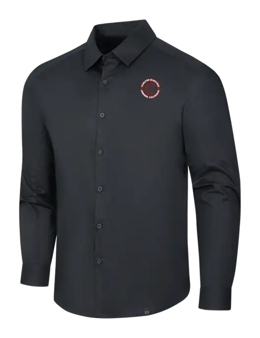 OGIO Black Commuter Woven Shirt w/Carlton Electric Logo