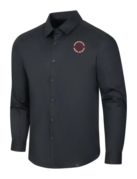 OGIO Black Commuter Woven Shirt w/Carlton Electric Logo