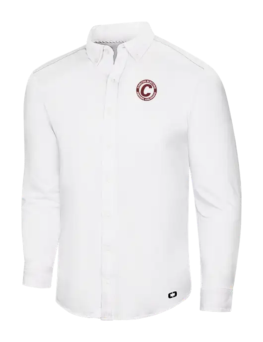 OGIO Bright White Modern Code Stretch Button-Up Shirt w/Carlton Electric Logo