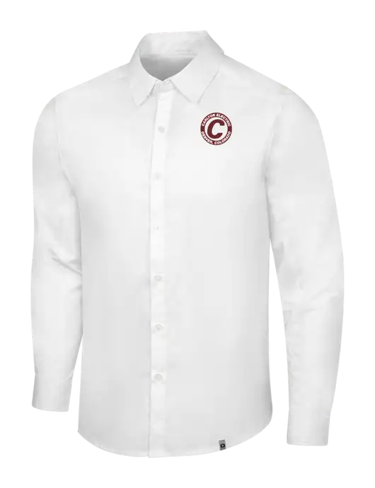 OGIO White Commuter Woven Shirt w/Carlton Electric Logo