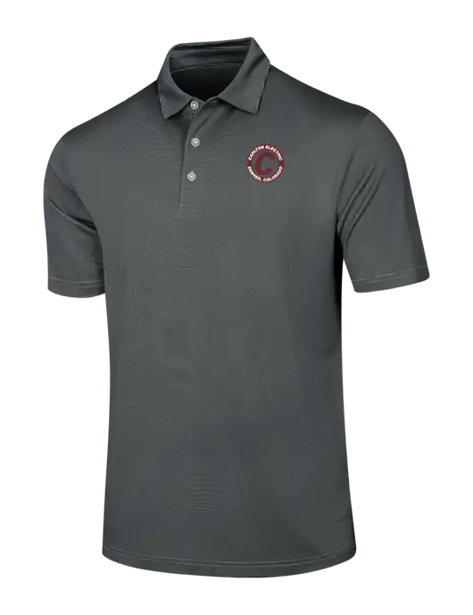 Callaway Black Fine Line Stripe Polo w/Carlton Electric Logo