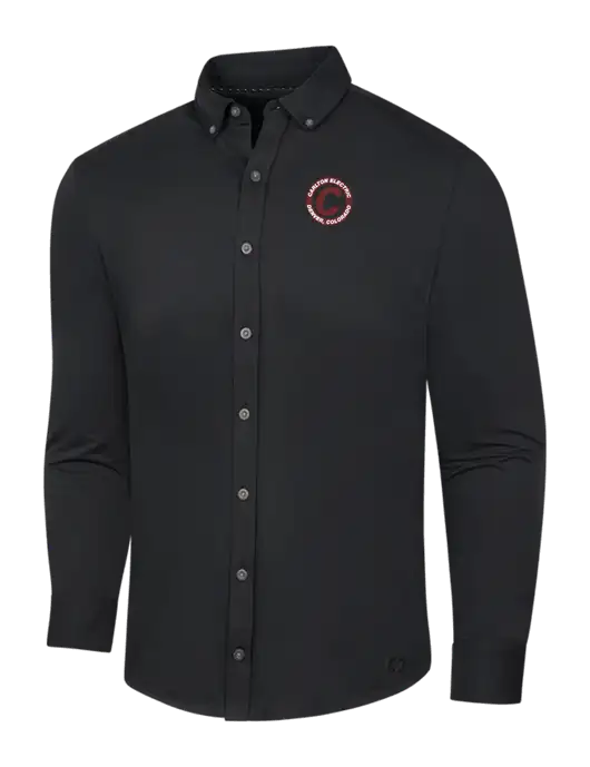 OGIO Blacktop Modern Code Stretch Button-Up Shirt w/Carlton Electric Logo
