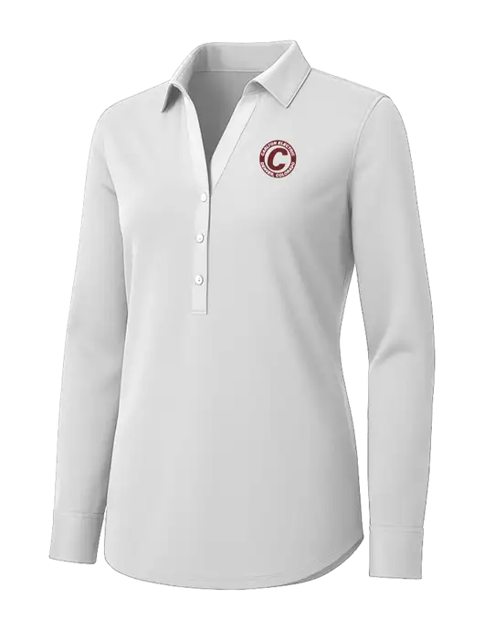 Womens White City Stretch Shirt w/Carlton Electric Logo
