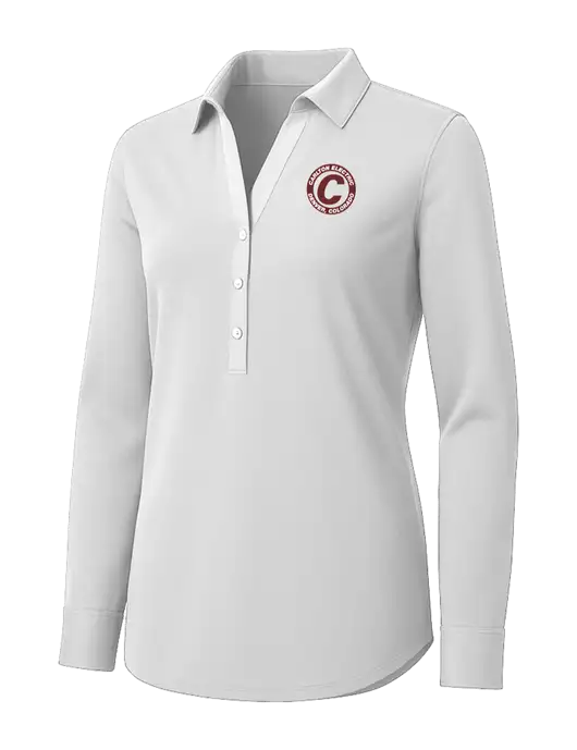 Womens White City Stretch Shirt w/Carlton Electric Logo