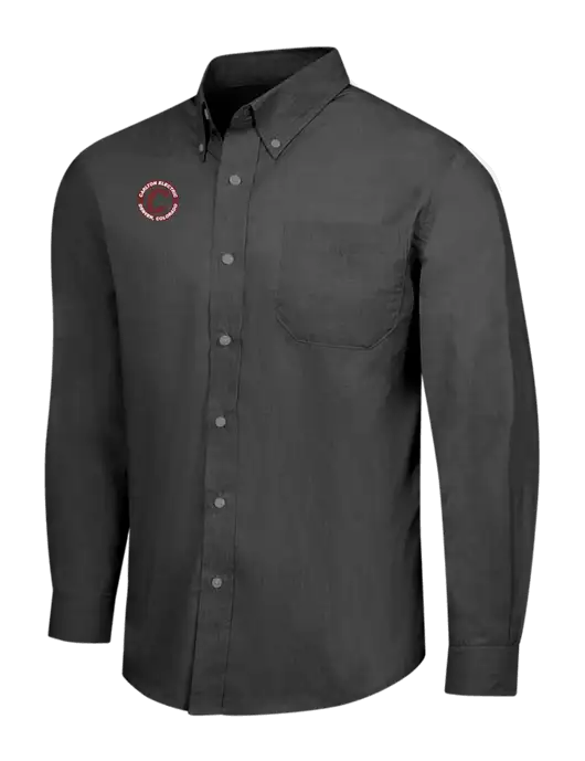 Soft Black Crosshatch Easy Care Shirt w/Carlton Electric Logo