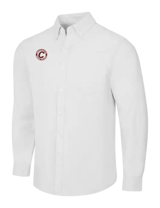 White SuperPro Oxford Shirt w/Carlton Electric Logo
