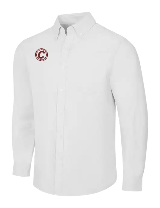 White SuperPro Oxford Shirt w/Carlton Electric Logo