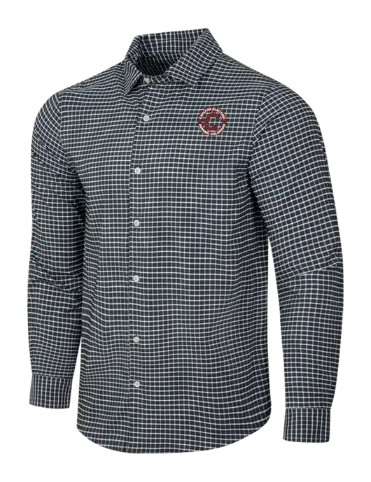 Dark Grey/White City Stretch Shirt w/Carlton Electric Logo