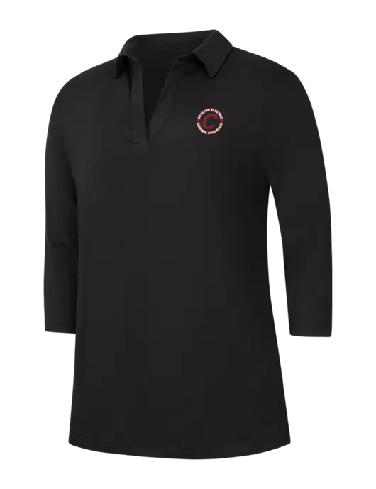 Womens Black Luxe Knit Tunic w/Carlton Electric Logo