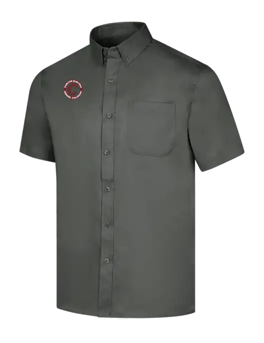 Short Sleeve Dark Grey Superpro React Twill Shirt w/Carlton Electric Logo