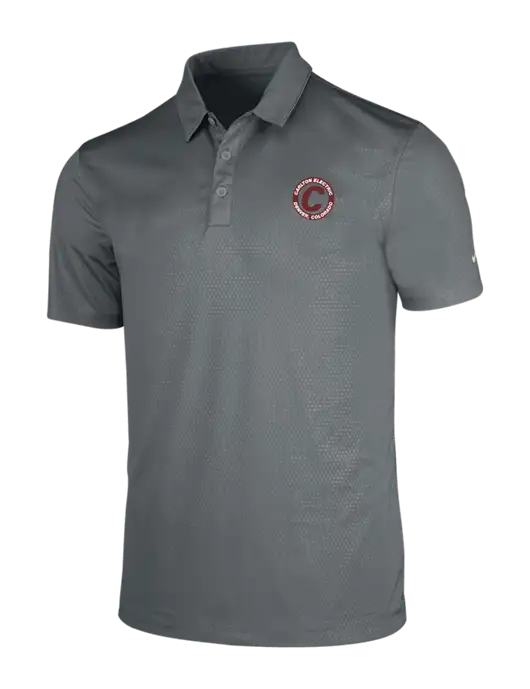 NIKE Medium Grey Dri-Fit Embossed Tri-Blade Polo w/Carlton Electric Logo
