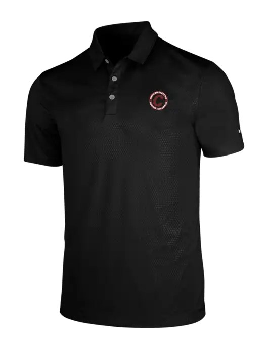 NIKE Black Dri-Fit Embossed Tri-Blade Polo w/Carlton Electric Logo