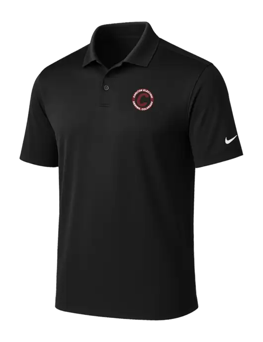 NIKE Black Victory Solid Polo w/Carlton Electric Logo