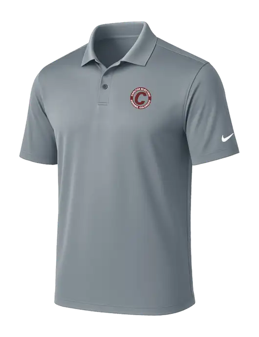 NIKE Medium Grey Victory Solid Polo w/Carlton Electric Logo