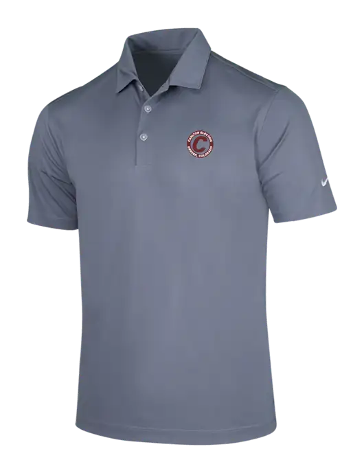 NIKE Medium Grey Dri-Fit Vertical Mesh Polo w/Carlton Electric Logo
