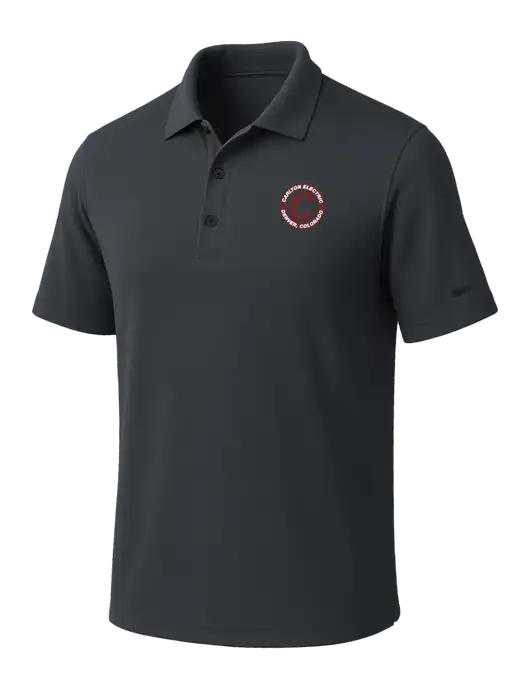 NIKE Dark Grey Dri-Fit Micro Pique Polo w/Carlton Electric Logo