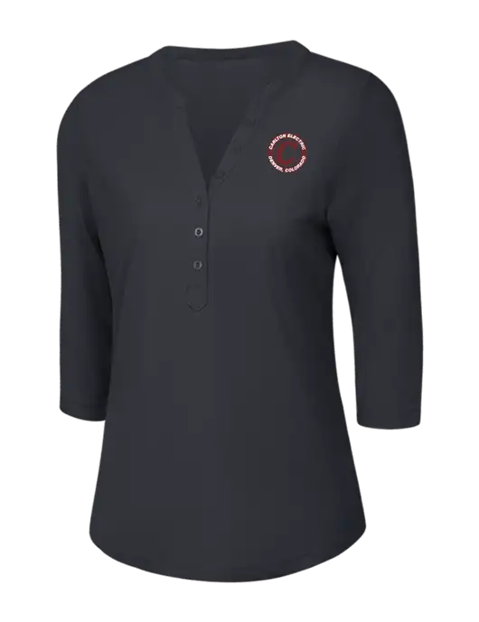 OGIO Charcoal Grey Jewel Henley w/Carlton Electric Logo