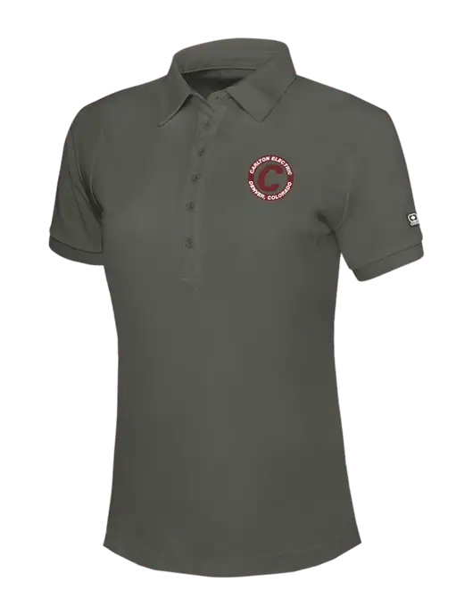 OGIO Womens Medium Grey Jewel Polo w/Carlton Electric Logo