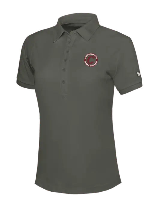 OGIO Womens Medium Grey Jewel Polo w/Carlton Electric Logo