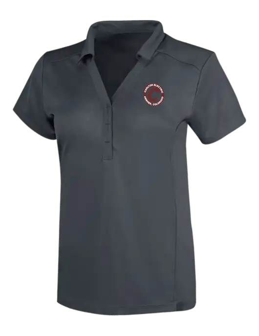 OGIO Dark Grey Womens Framework Polo w/Carlton Electric Logo