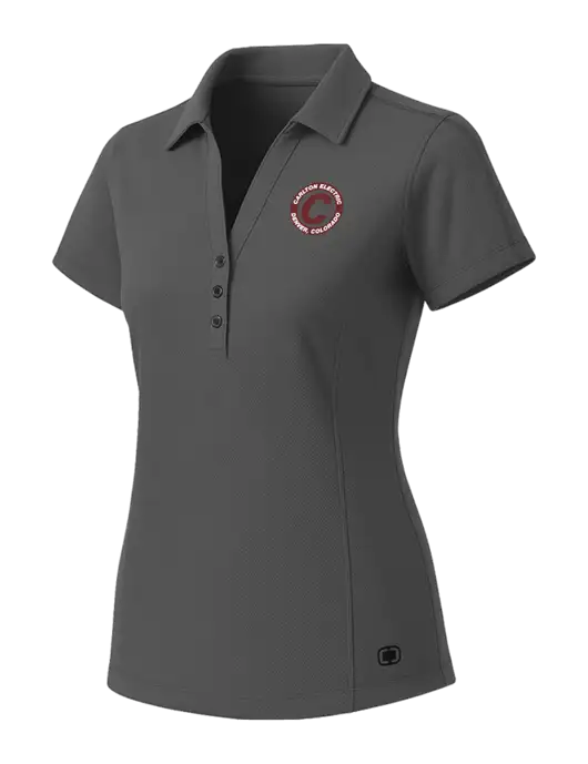OGIO Womens Medium Grey ONYX Polo w/Carlton Electric Logo