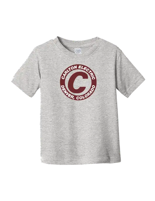 Rabbit Skins Light Grey Heather Toddler Fine Jersey Tee w/Carlton Electric Logo