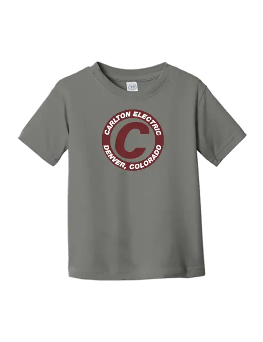 Rabbit Skins Charcoal Toddler Fine Jersey Tee w/Carlton Electric Logo