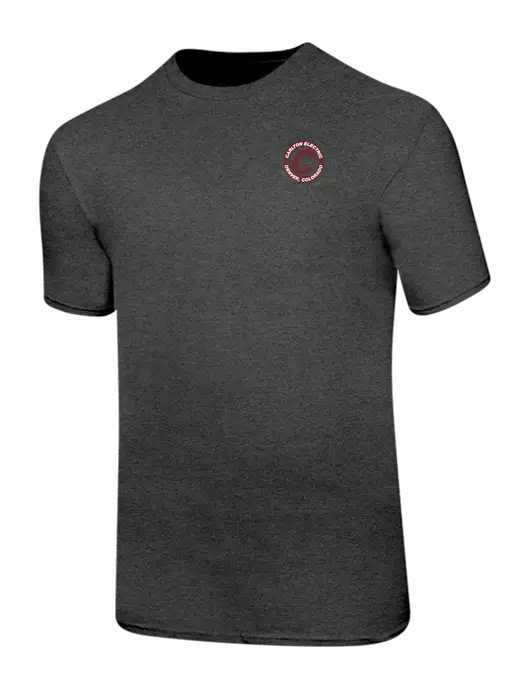 Ring Spun Dark Heather Grey 4.5 oz T-Shirt w/Carlton Electric Logo