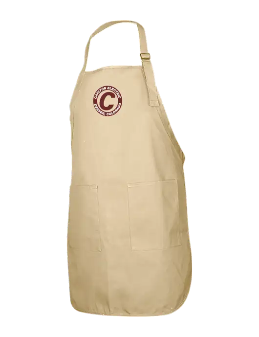 Full-Length Stone Apron With Pockets w/Carlton Electric Logo