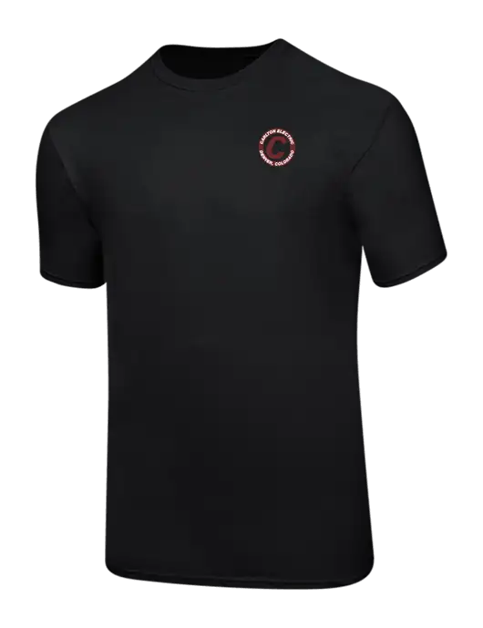 Ring Spun Jet Black 4.5 oz T-Shirt w/Carlton Electric Logo