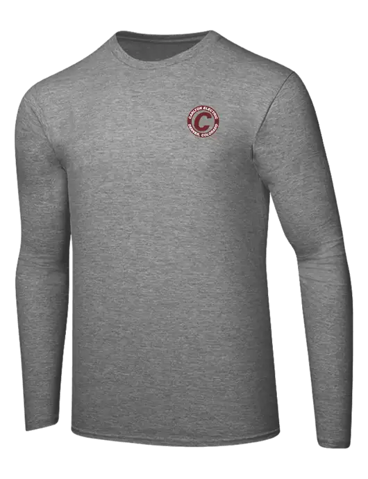 Ring Spun Light Heather Grey 4.5 oz Long Sleeve T-Shirt w/Carlton Electric Logo