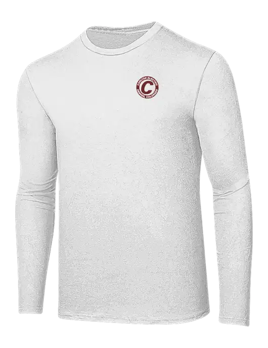 Ring Spun White 4.5 oz Long Sleeve T-Shirt w/Carlton Electric Logo
