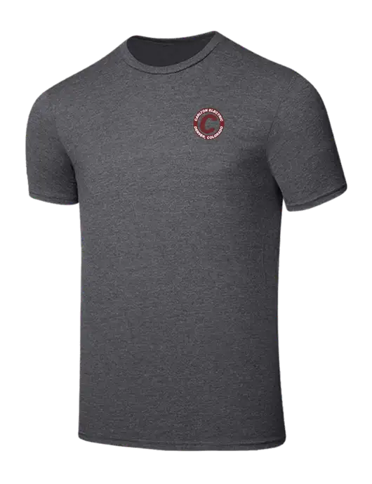 Seriously Soft Heathered Charcoal T-Shirt w/Carlton Electric Logo