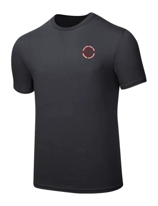 Seriously Soft Charcoal T-Shirt w/Carlton Electric Logo
