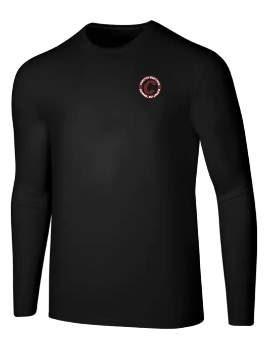 Seriously Soft Black Long Sleeve T-Shirt w/Carlton Electric Logo
