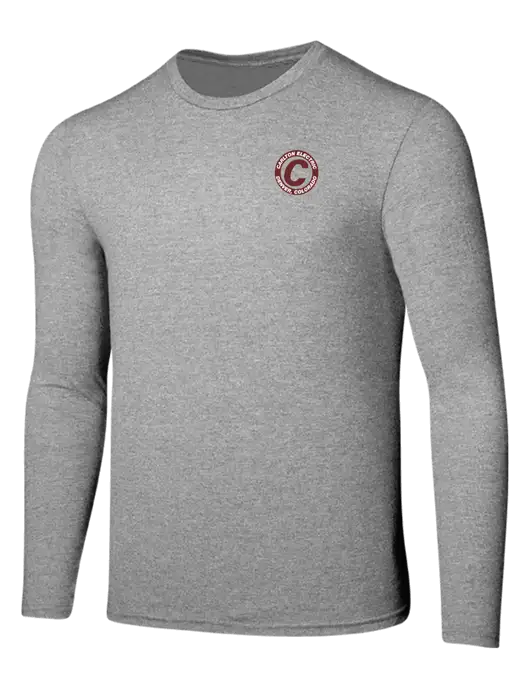 Seriously Soft Light Heathered Grey Long Sleeve T-Shirt w/Carlton Electric Logo