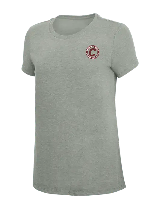 Womens Simply Soft Grey Frost 4.5oz  Poly/Combed Ring Spun Cotton T-Shirt w/Carlton Electric Logo