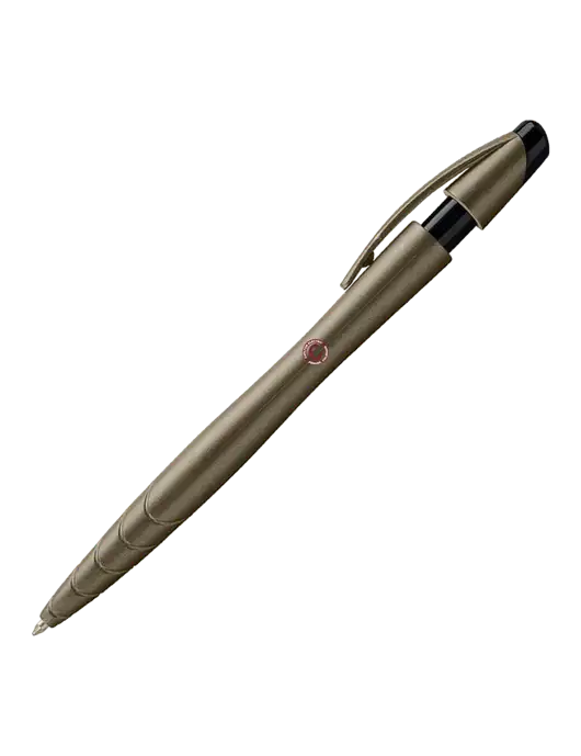 Awali Grey Metallic Pen - Black Ink w/Carlton Electric Logo