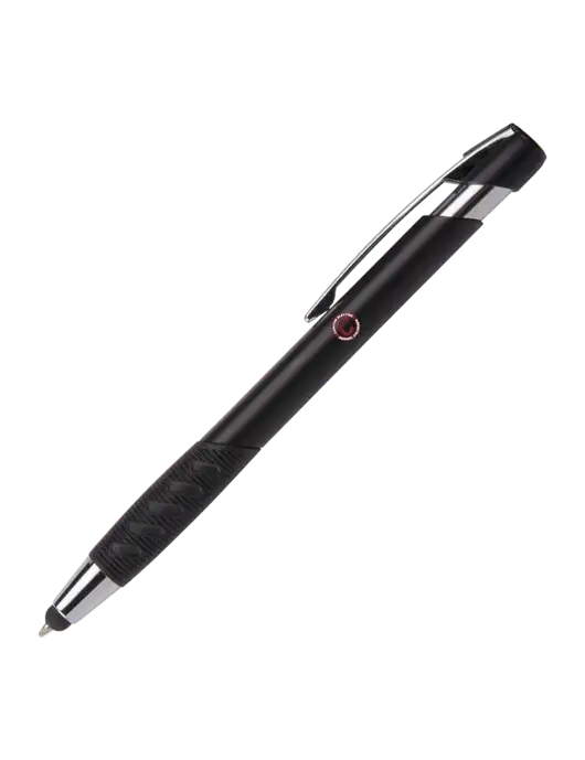 Alize Black Stylus Black Ink Pen w/Carlton Electric Logo