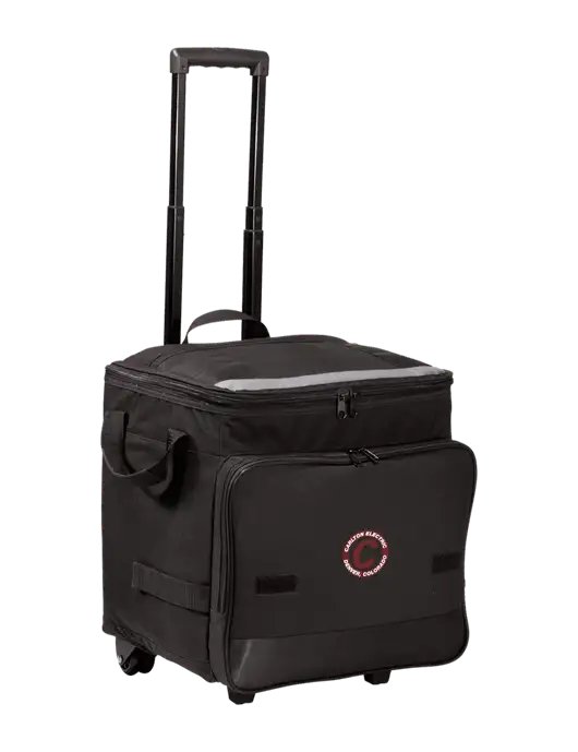 Black Rolling Cooler w/Carlton Electric Logo