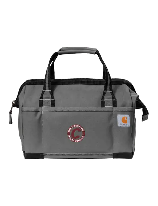 Carhartt Foundry Series 14” Grey Tool Bag w/Carlton Electric Logo
