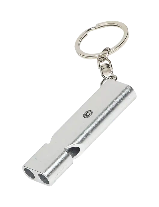 Quick Alert Silver Safety Whistle w/Carlton Electric Logo
