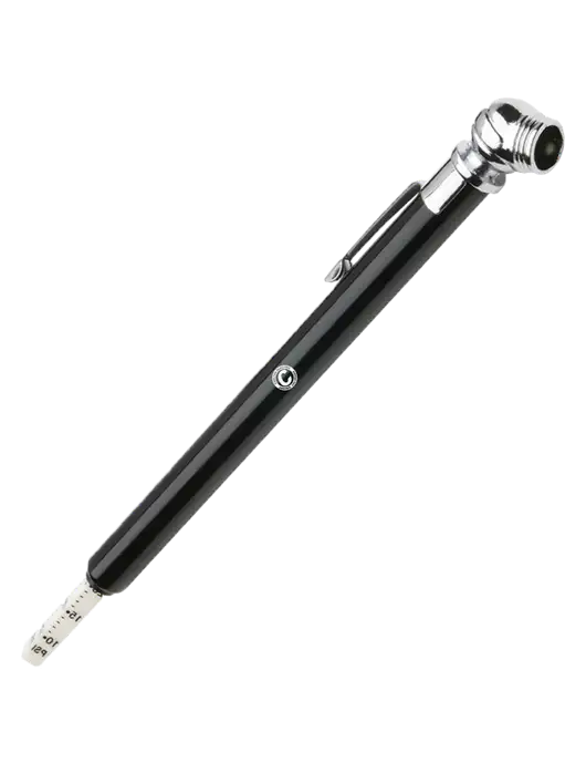 Quick View Black Tire Gauge w/Carlton Electric Logo