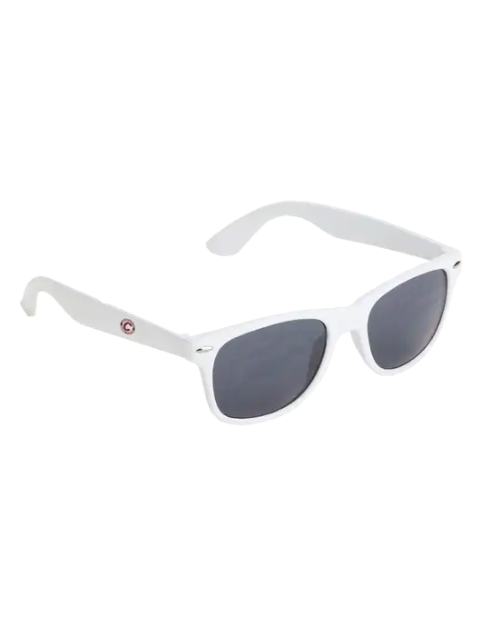Daytona White Sunglasses w/Carlton Electric Logo